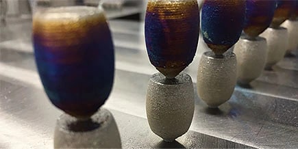 Metal additive prints damaged by hot temperatures 