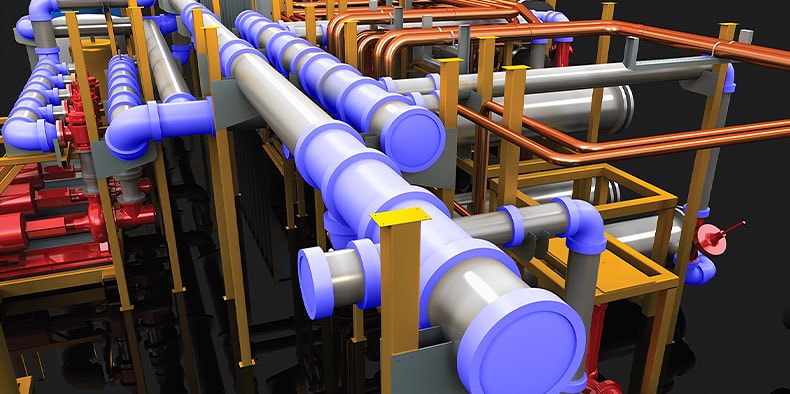 Rendering of tube and pipe