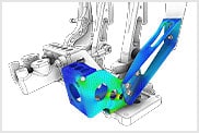 Simulation of a pedal box in Autodesk Inventor Nastran