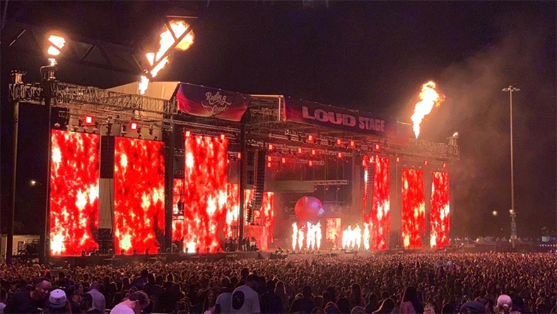 Stage and performance at Rolling Loud