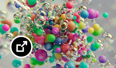 Colorful bubbles rendered in Arnold